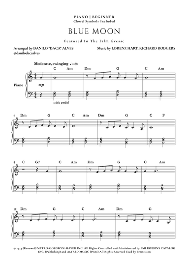 Blue Moon (arr. Danilo "Daca" Alves)