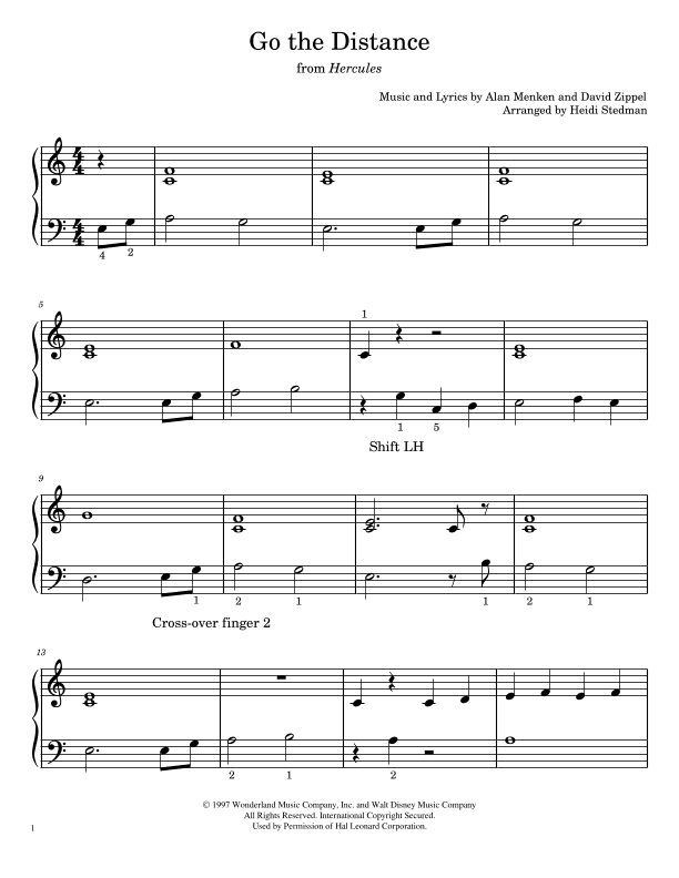 Go The Distance (arr. Heidi Stedman)