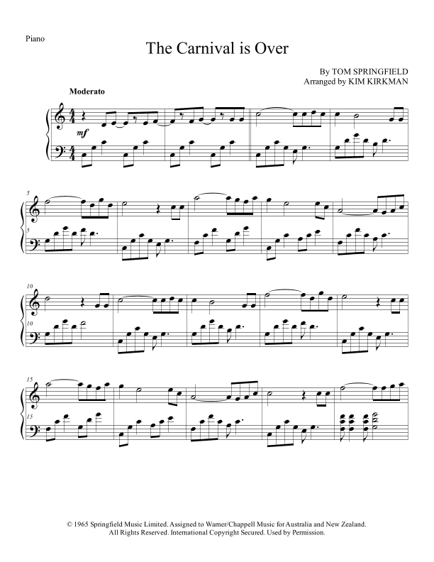 The Carnival Is Over (arr. Kim Kirkman)