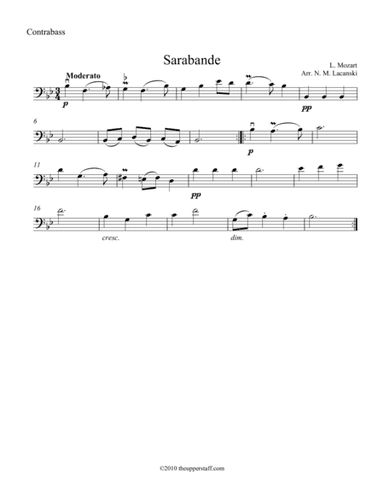 Sarabande (arr. Nick Lacanski)