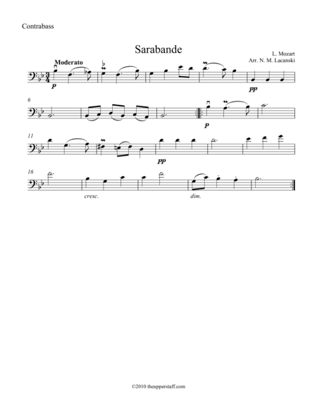 Sarabande (arr. Nick Lacanski)