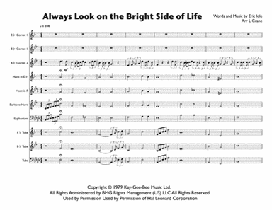 Always Look On The Bright Side Of Life (arr. L Crane)