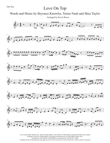 Love On Top (arr. Kevin Busse)
