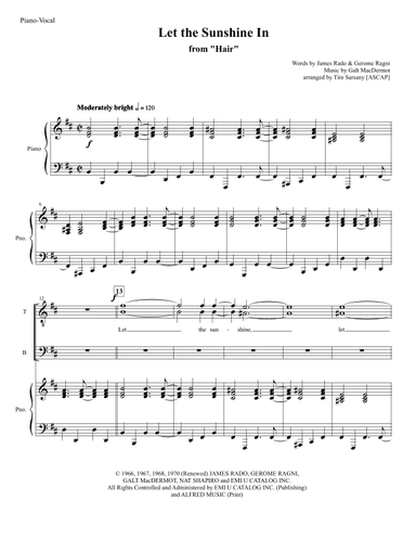 Let The Sunshine In (arr. Tim Sarsany)