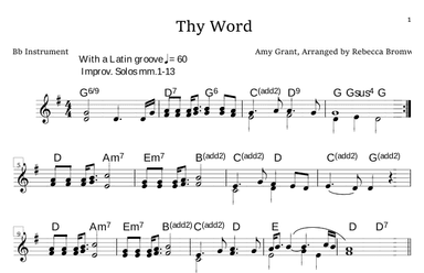 Thy Word (arr. Rebecca Bromwell)