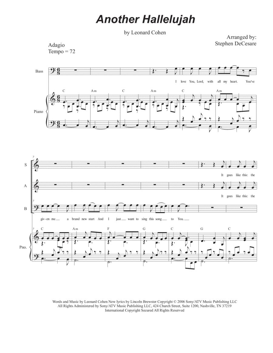 Another Hallelujah (arr. Stephen DeCesare)