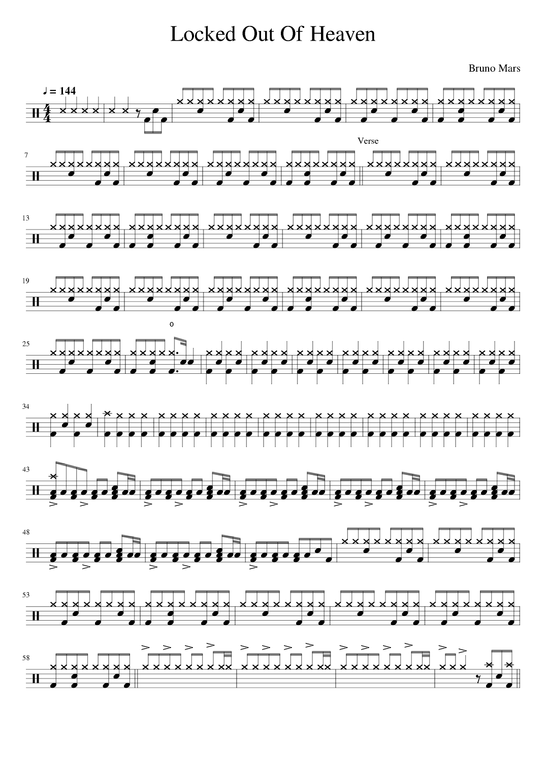 Locked Out Of Heaven (arr. Matěj Diviš)