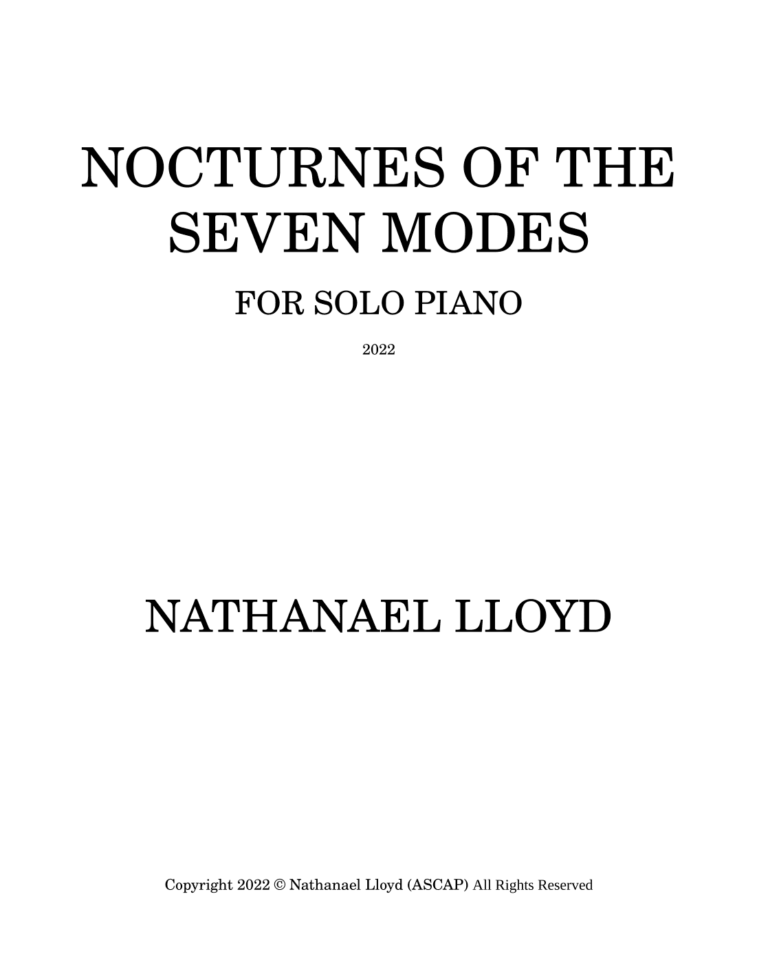 Nocturnes of the Seven Modes