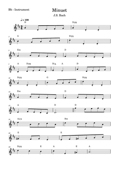 Minuet (arr. Fabio Eduardo de Oliveira)