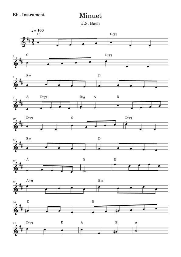 Minuet (arr. Fabio Eduardo de Oliveira)