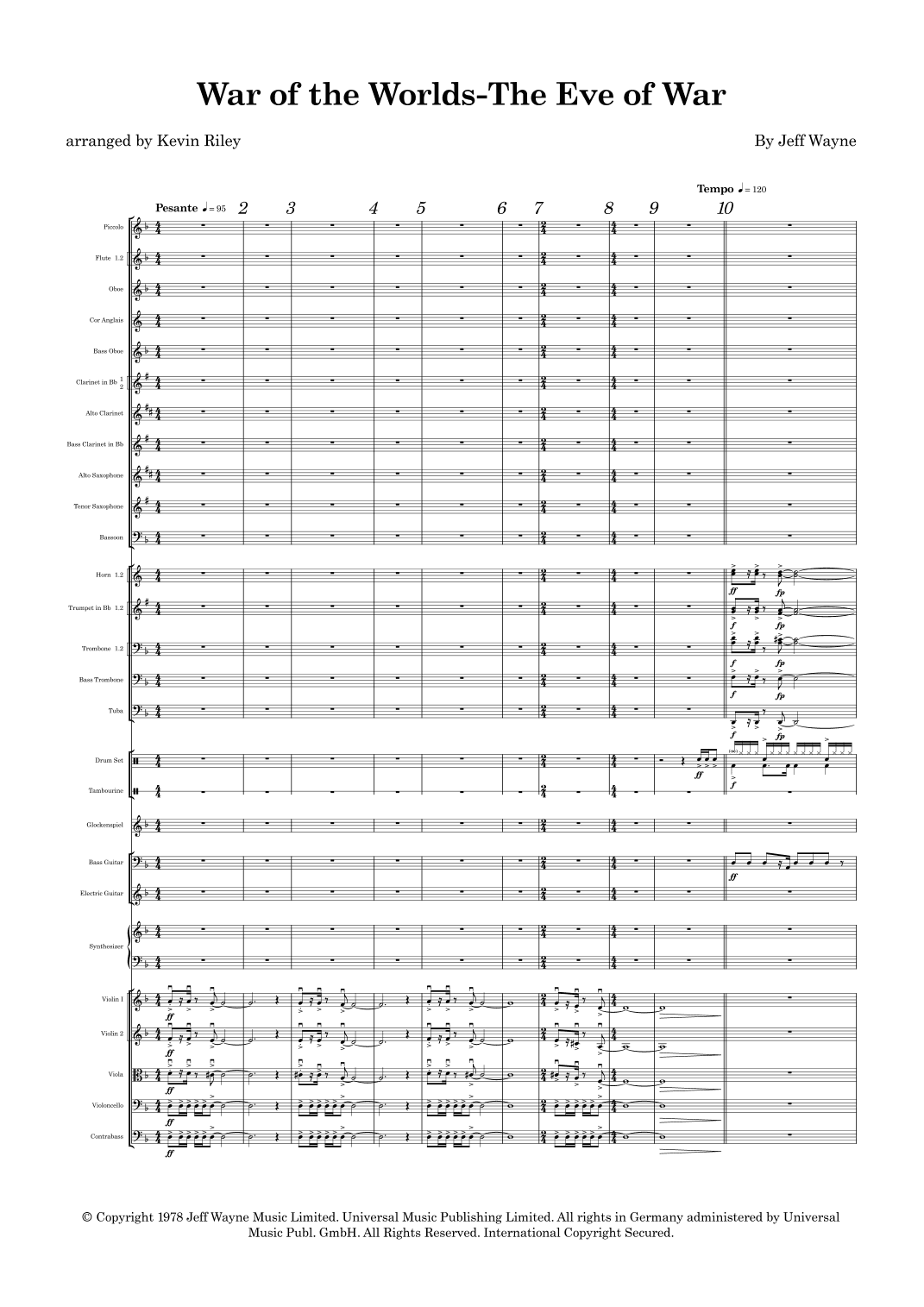 The Eve Of The War (arr. Kevin Riley)