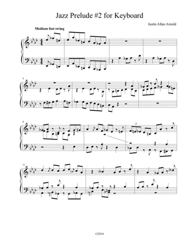 Jazz Prelude #2 for Keyboard