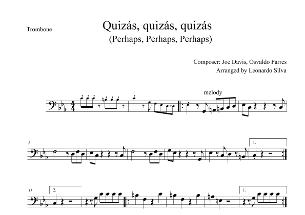 Quizas, Quizas, Quizas (perhaps, Perhaps, Perhaps) (arr. Leonardo Silva)