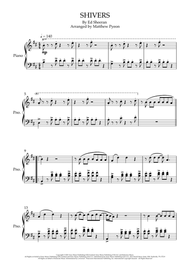 Shivers (arr. Matthew pyeon)