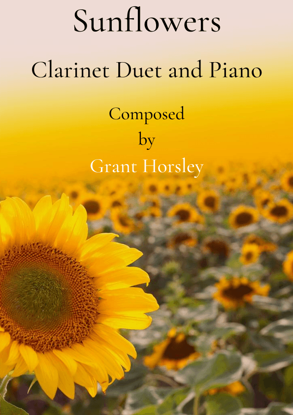 "Sunflowers" Clarinet Duet and Piano- Intermediate