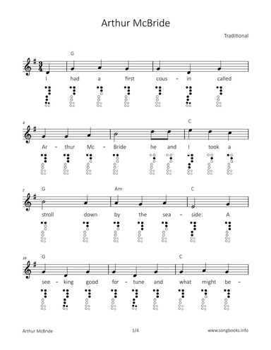 Arthur McBride (arr. songbooks.info)