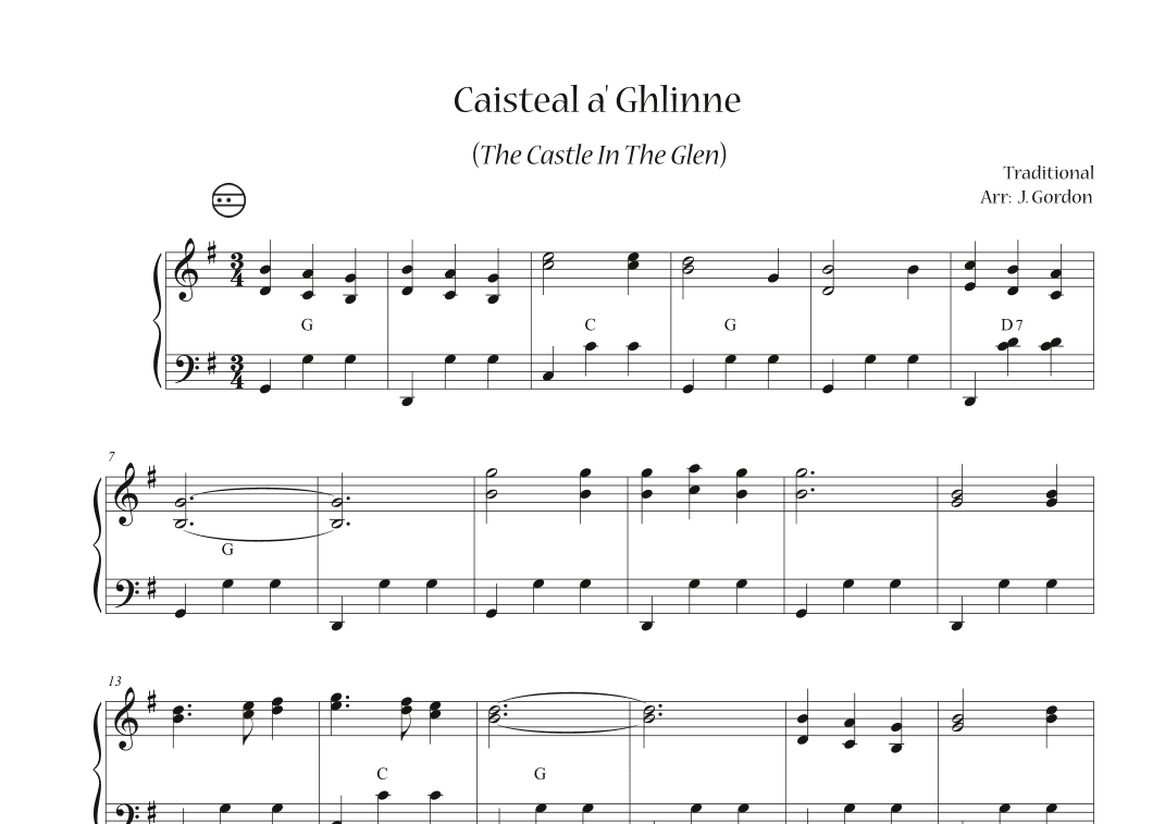 Caisteal a' Ghlinne (The Castle In the Glen) (arr. Julia Gordon)