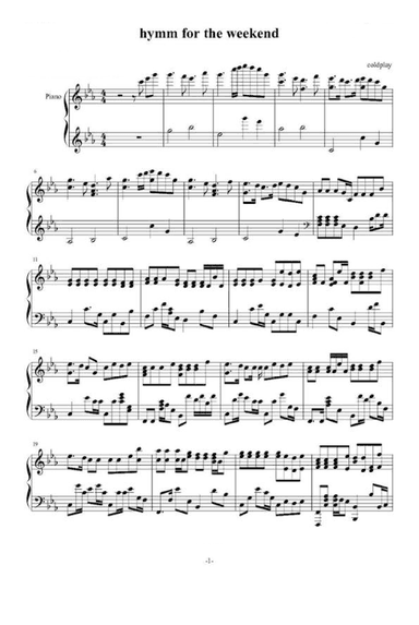 Hymn For The Weekend (arr. Coldplay)