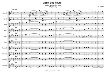 Flower Waltz, score from the Nutcracker (arr. A.H.Jansen)