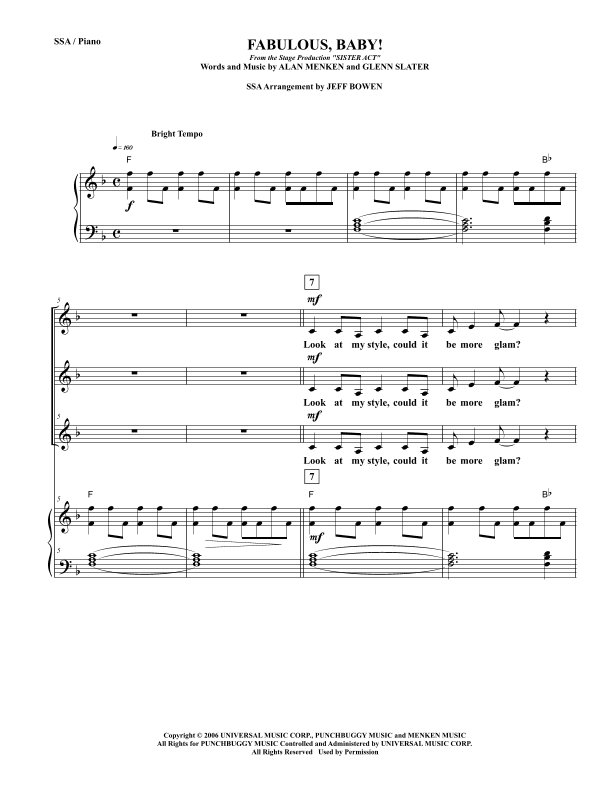 Fabulous, Baby! (arr. Jeffrey Bowen)