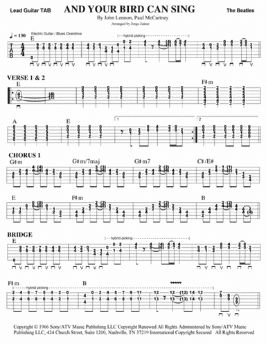 And Your Bird Can Sing (arr. Jorge Juárez)
