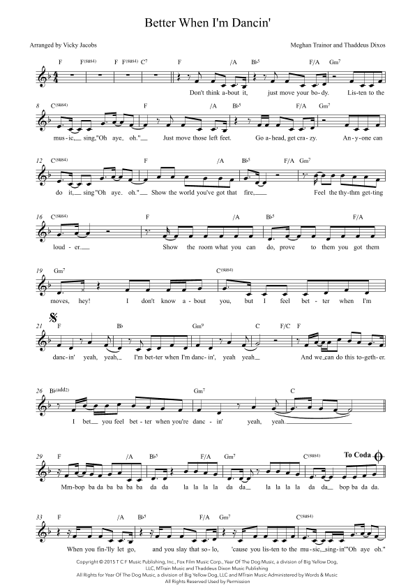 Better When I'm Dancin' (arr. Vicky Jacobs)