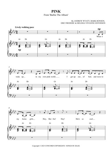 Pink (from Barbie The Album) (arr. SCMusic)
