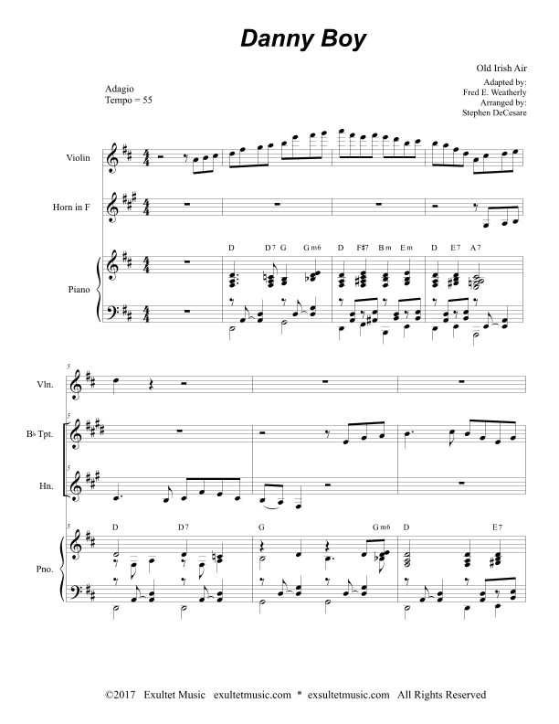 Danny Boy (Duet for Bb-Trumpet and French Horn) (arr. Stephen DeCesare)