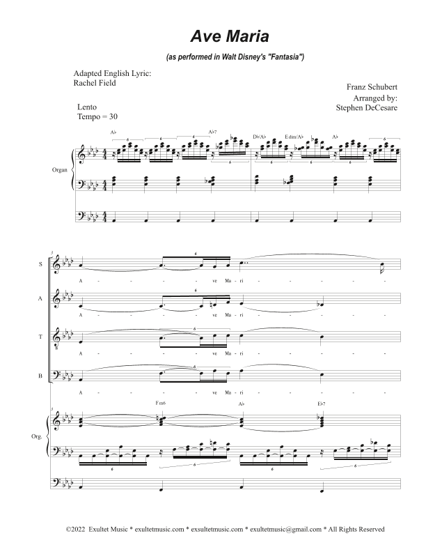 Ave Maria, Op. 52 No. 6 (arr. Stephen DeCesare)