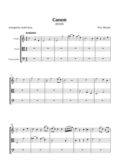 Canon K233 (arr. André Nusa)