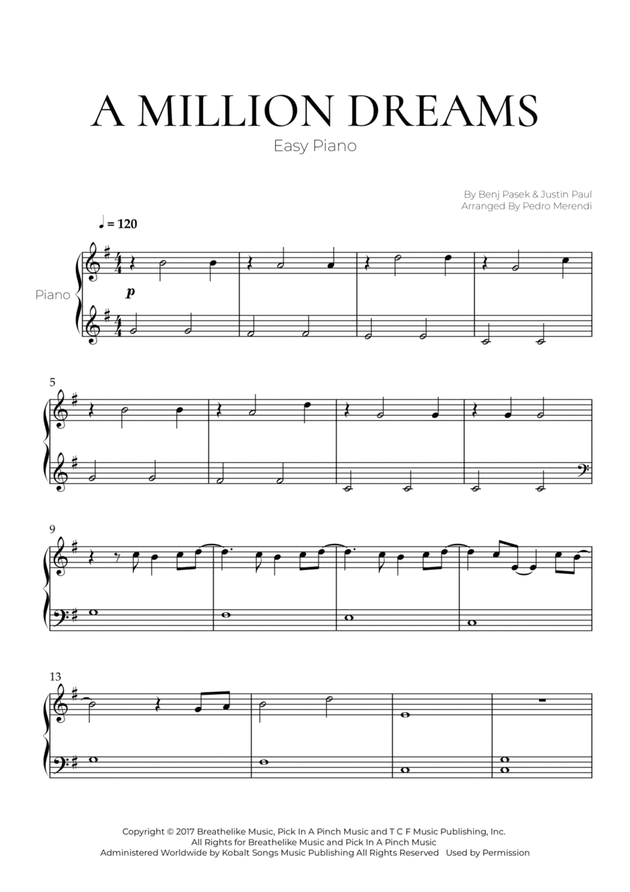A Million Dreams (arr. Pedro Merendi)
