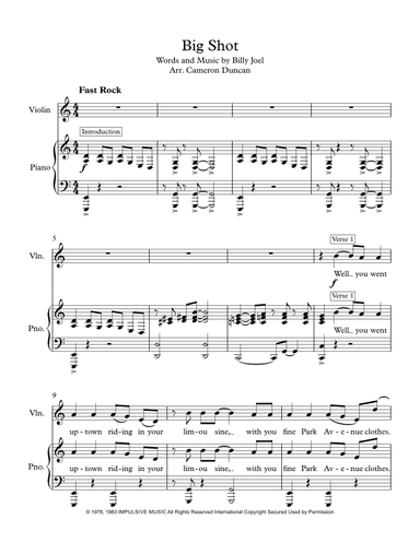 Big Shot (arr. Cameron Duncan)
