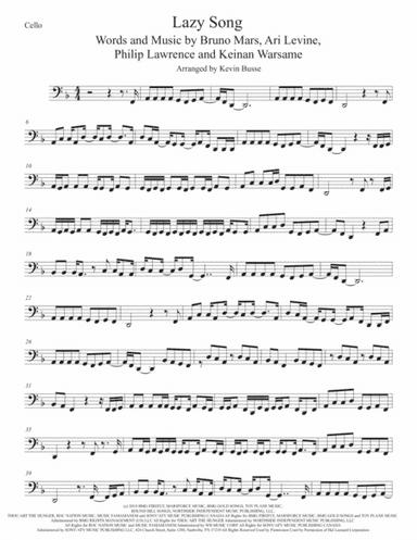 The Lazy Song (arr. Kevin Busse)