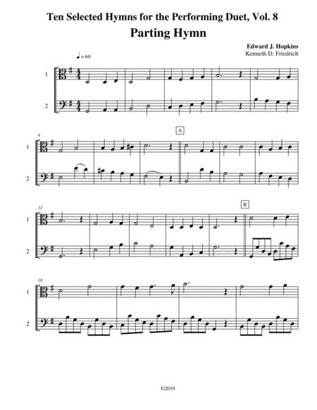 Ten Selected Hymns for the Performing Duet, Vol. 8 - viola and cello (arr. Kenneth D. Friedrich)