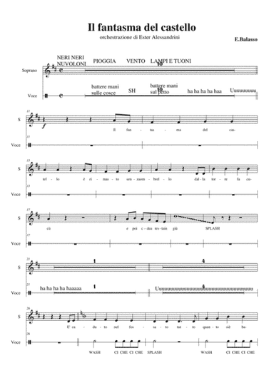 Il fantasma del castello ( the castle ghost) (only choir) (arr. Ester Alessandrini)