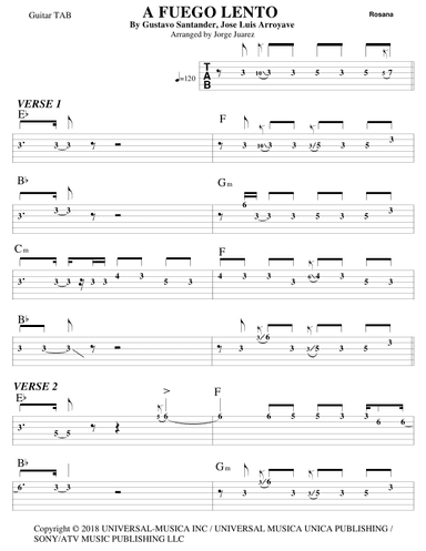 A Fuego Lento (arr. Jorge Juarez)