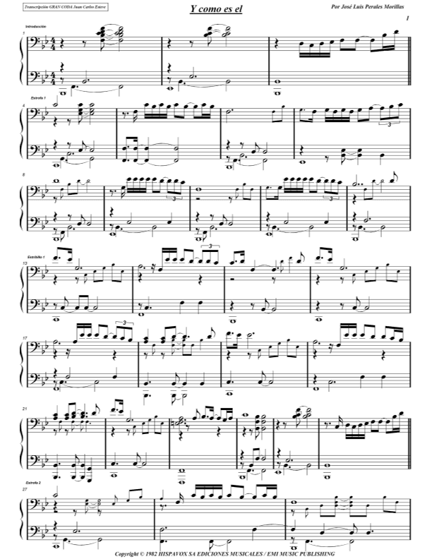 Y Como Es El (arr. juan carlos esteve / Gran Coda)