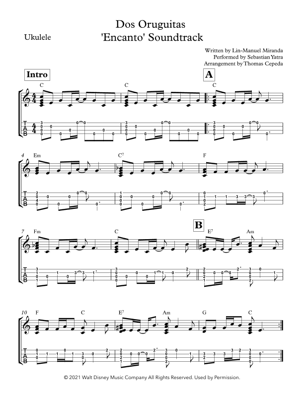 Dos Oruguitas (arr. Thomas  Cepeda)