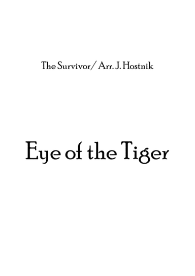 Eye Of The Tiger (arr. Jernej Hostnik)