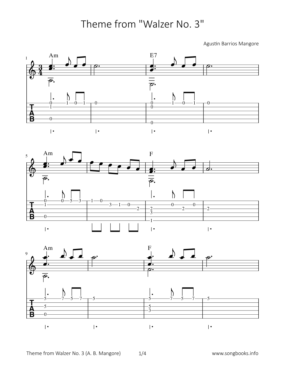Theme from „Walzer No. 3“ (arr. Bettina Schipp)