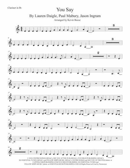 You Say (arr. Kevin Busse)