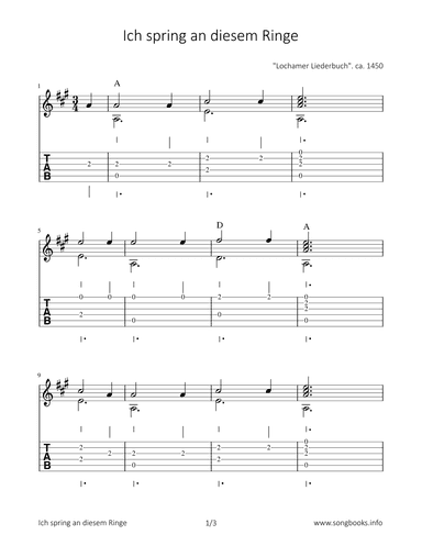 Ich spring an diesem Ringe (arr. Bettina Schipp)
