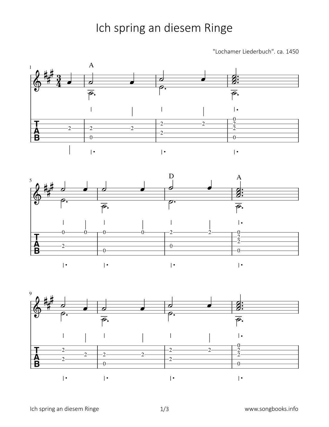 Ich spring an diesem Ringe (arr. Bettina Schipp)
