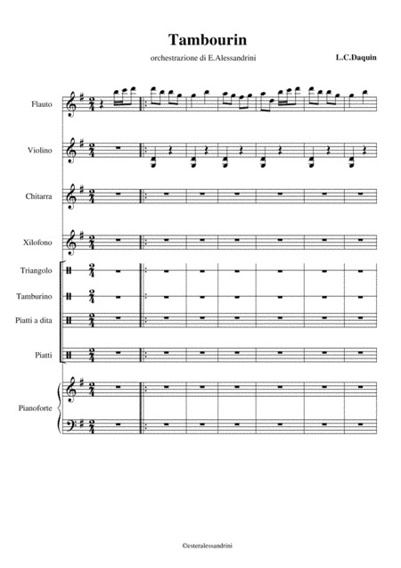 Tambourin (arr. Ester Alessandrini)