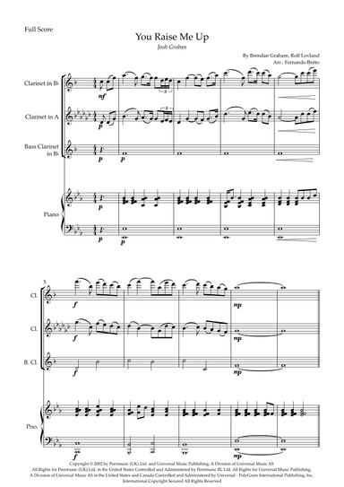 You Raise Me Up (arr. Fernando Britto)
