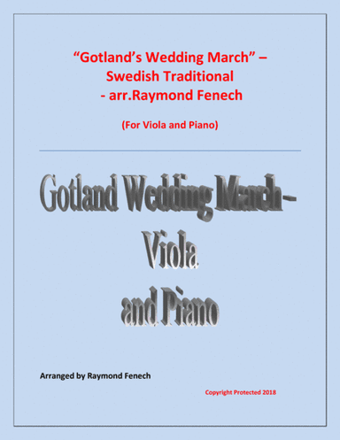 Gotland's Wedding March - Traditional - Viola and Piano (arr. Raymond Fenech)