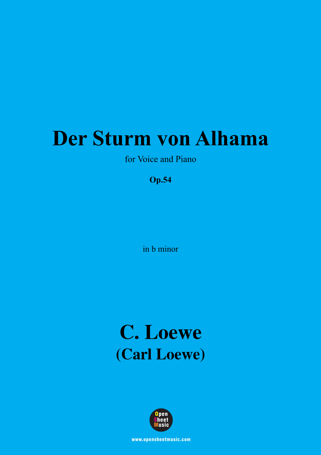 C. Loewe-Der Sturm von Alhama,in b minor,Op.54 (arr. OSM Press)