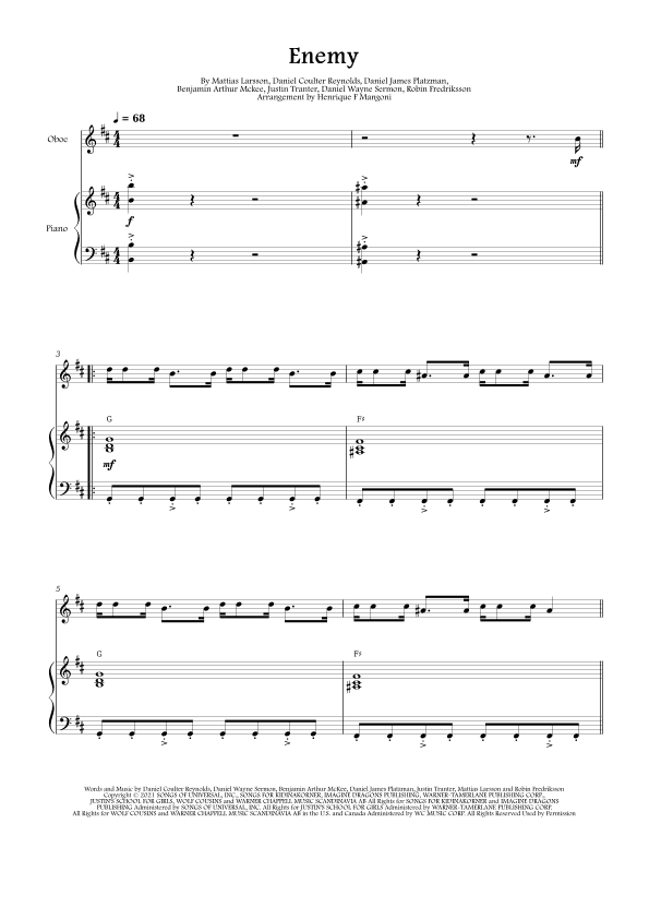 Enemy (arr. Henrique F Mangoni)