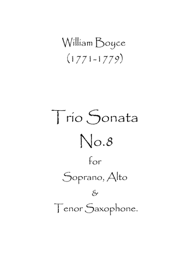 Trio Sonata No.8 (arr. Spence Bundy)