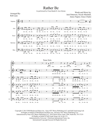 Rather Be (arr. Robert Lane)
